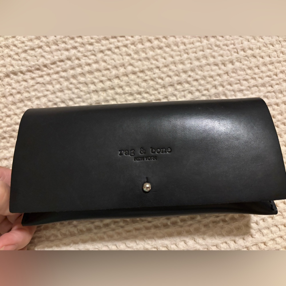 Rag & Bone Black Leather sunglasses case
